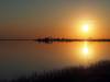 Sonnenuntergang Sowa Pan Botswana Afrika