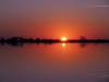 Sonnenuntergang Sowa Pan Botswana Afrika