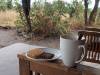 Entspannung Sonnenuntergang Beduin Camp Botswana Afrika