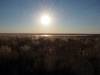 Sonnenuntergang Sowa Pan Botswana Afrika