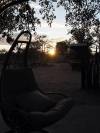Entspannung Sonnenuntergang Beduin Camp Botswana Afrika