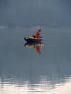 Angler im See Winter 18