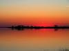 Sonnenuntergang Sowa Pan Botswana Afrika
